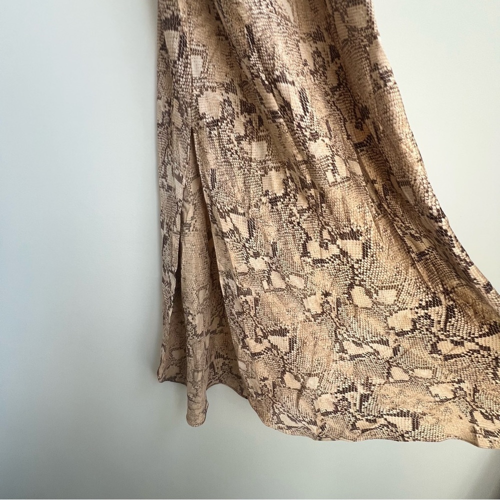 Banana Republic Dreamer 100% Silk Maxi Dress Snake Print Slip Tank Small Luxury - Picture 7 of 16